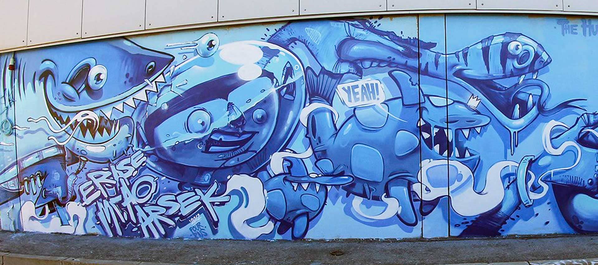 Blue Graffiti Art